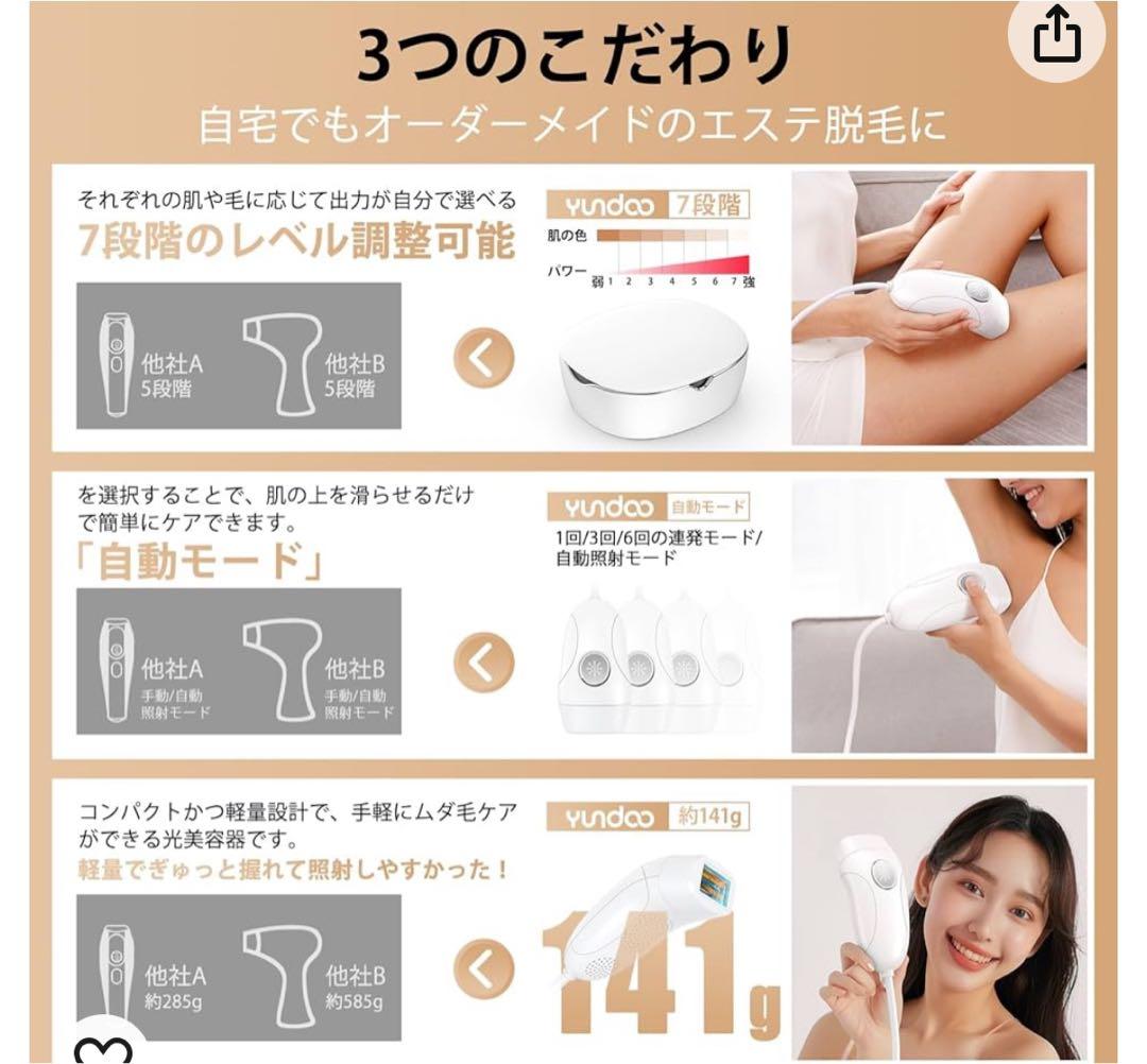 YUNDOO 家庭用脱毛器