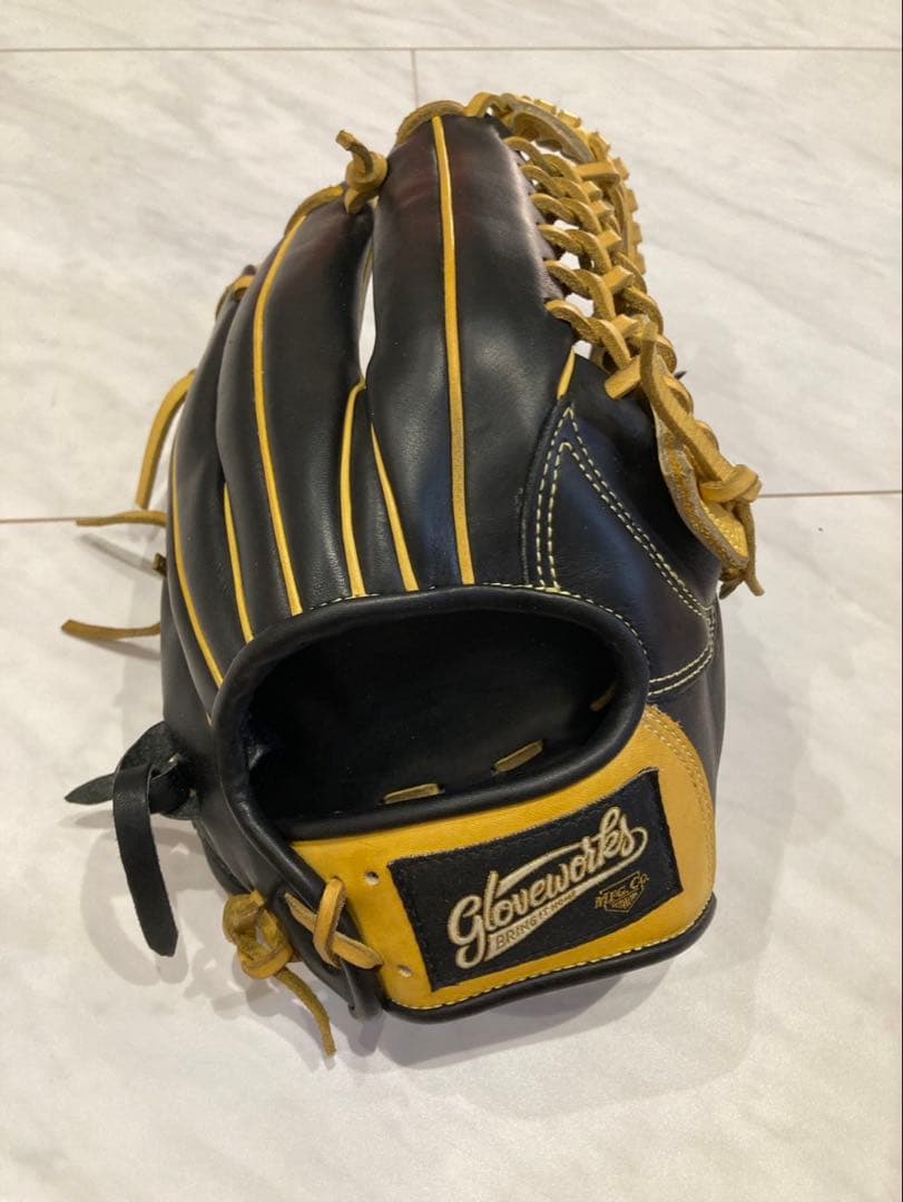 【tomo】グラブワークス　グローブ　 硬式　内野手用　ブラック×イエロー