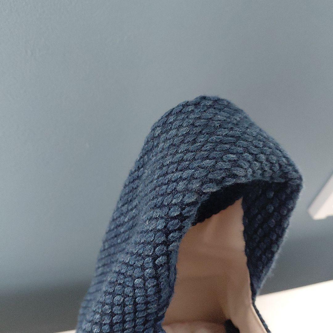 武州正藍染　手提げバッグ　小　二重刺子　濃紺