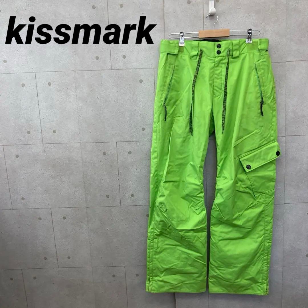 kissmark キスマーク スノーボードウェア パンツ メンズ L 黄緑