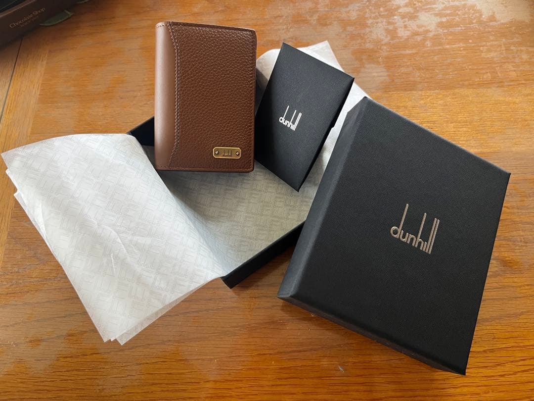 dunhillレザー名刺入れ　23R2512GN251R Harnessブラウン