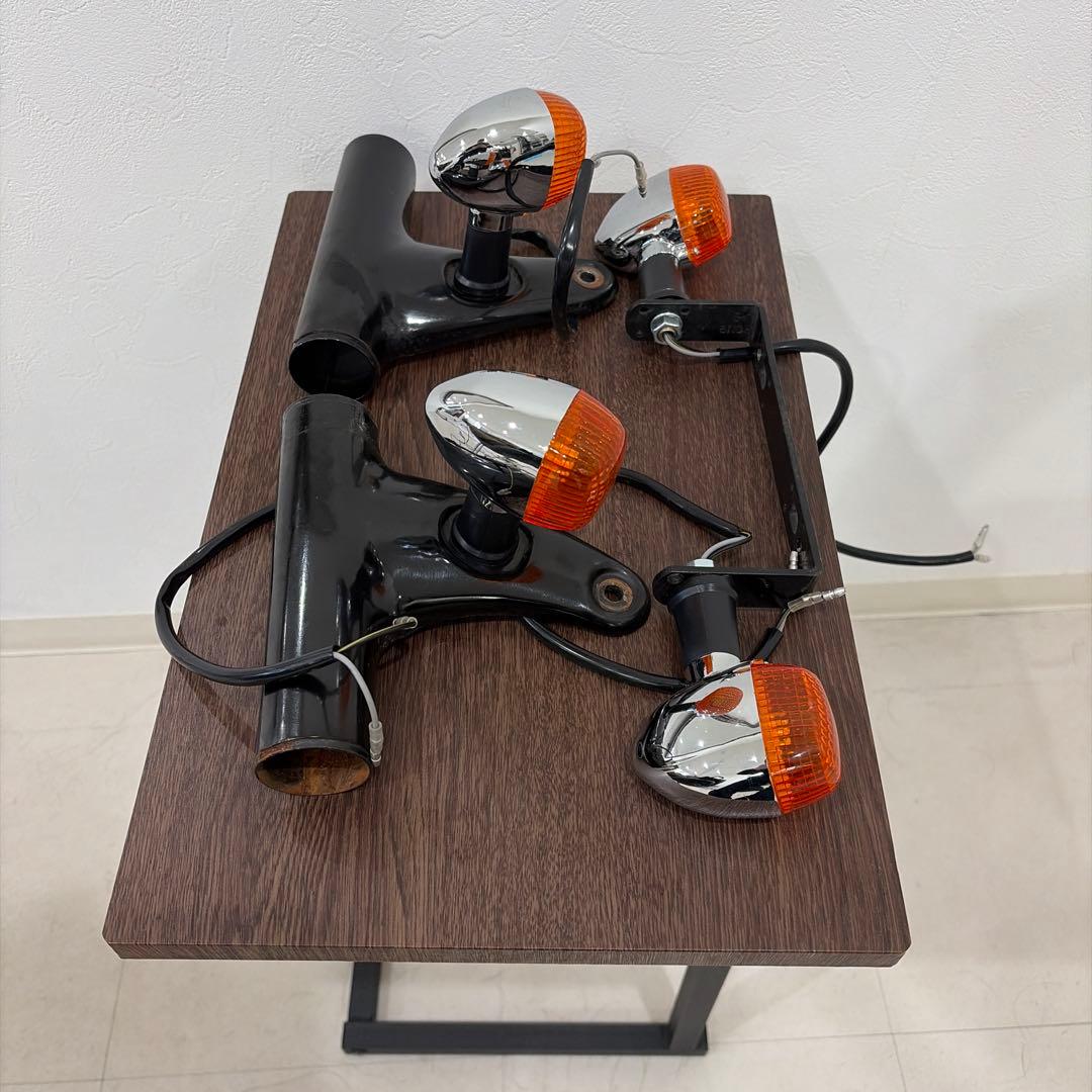 w650 純正フォークカバーヘッドライトウィンカーステー純正ウィンカー移設ステー