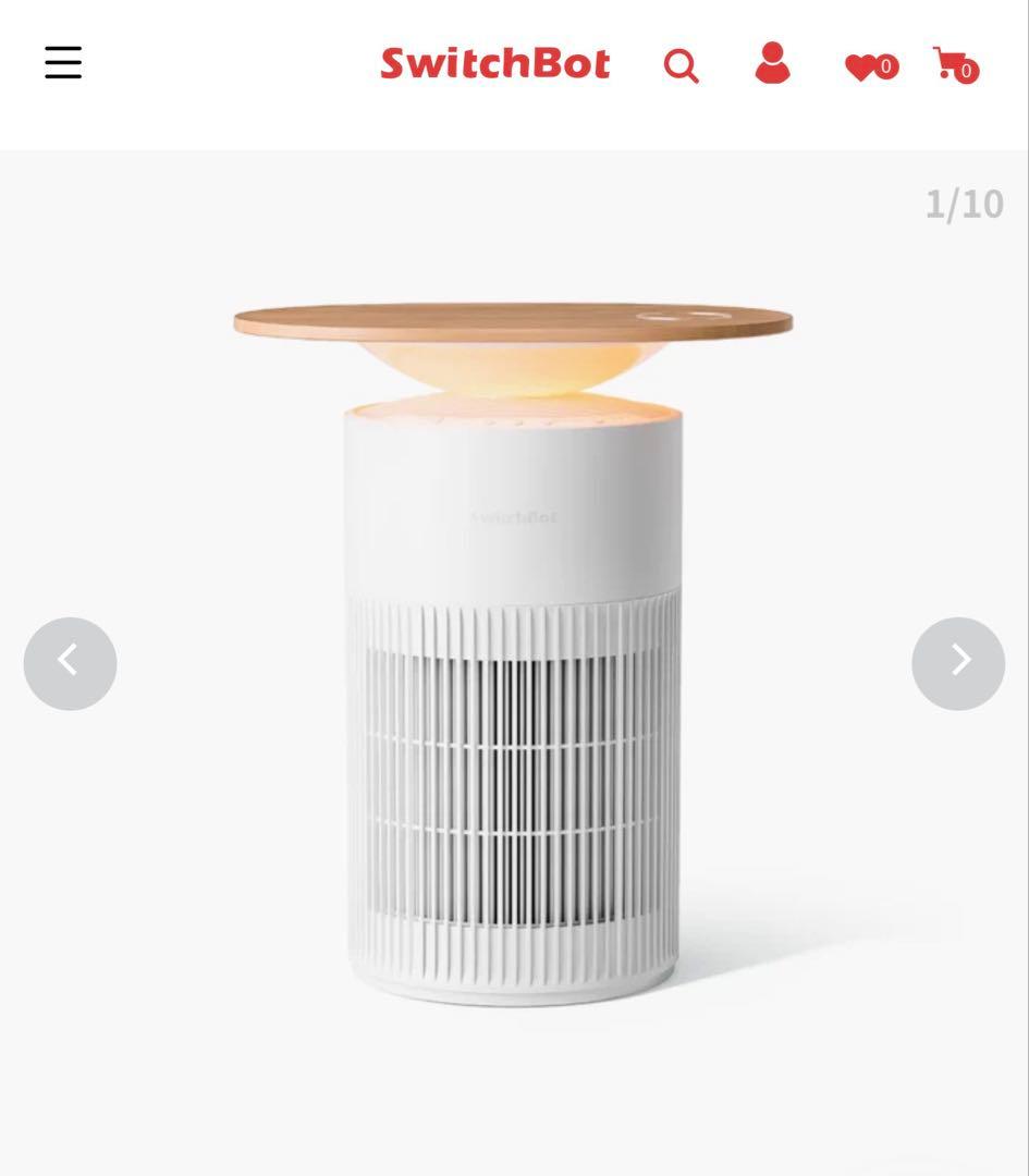 SwitchBot 空気清浄機 ウッド調テーブルトップ付き