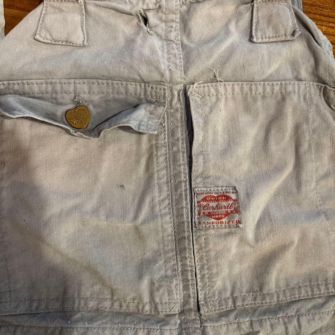 Carhartt ハートタグ ライトグレー オーバーオール　40s 50s