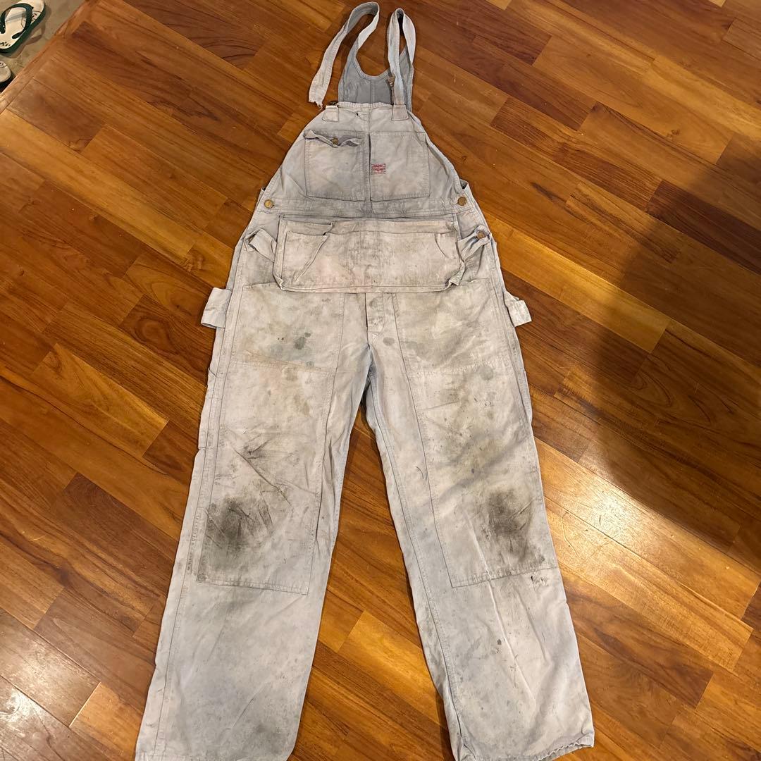 Carhartt ハートタグ ライトグレー オーバーオール　40s 50s