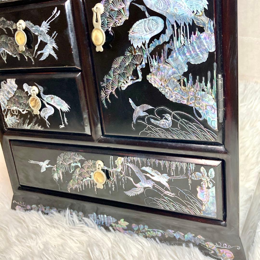 【未来】螺鈿細工 漆工芸 アクセサリーケース 宝石箱 韓国伝統工芸