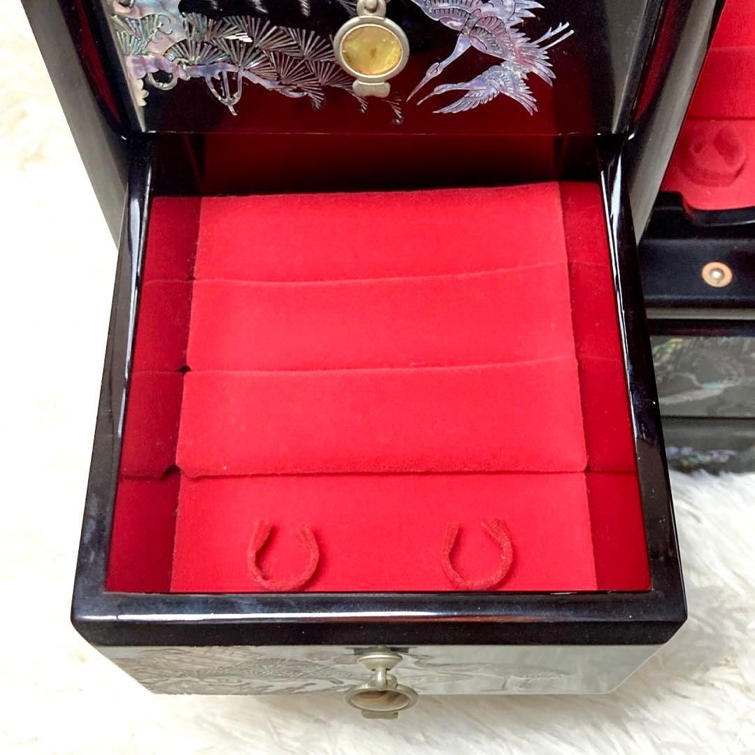 【未来】螺鈿細工 漆工芸 アクセサリーケース 宝石箱 韓国伝統工芸