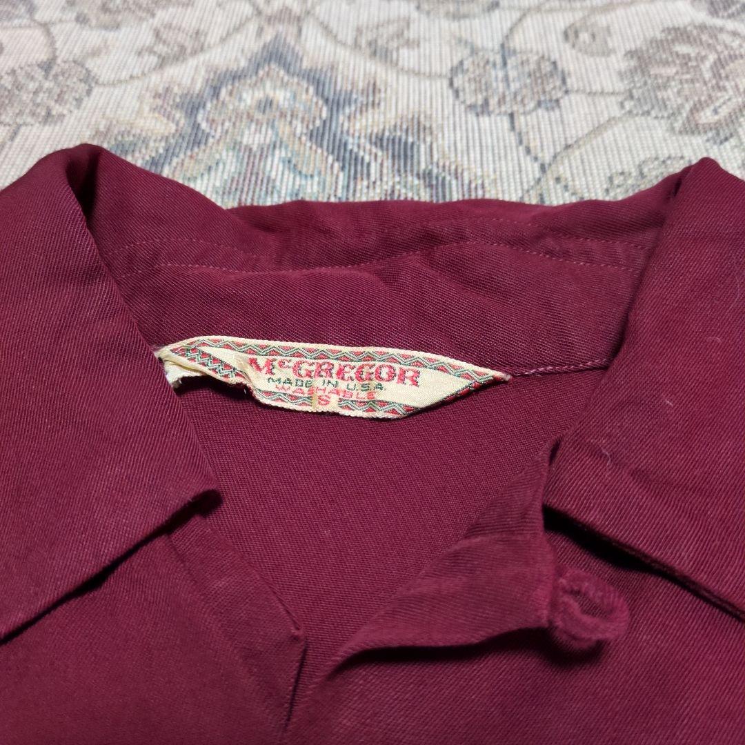 50s McGREGOR レーヨンギャバ リブシャツ ロカビリー 古着