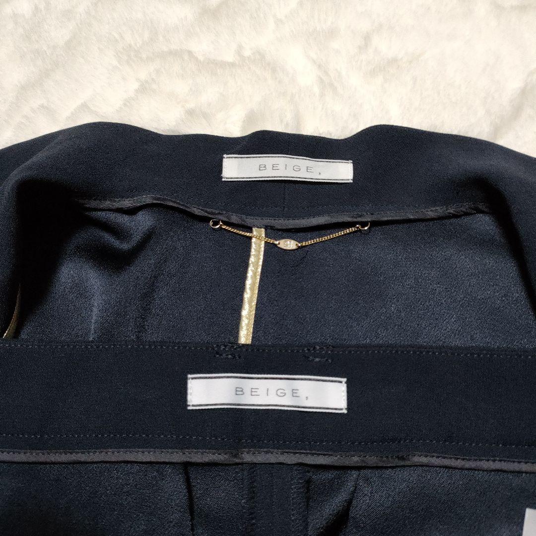 美品　beige, 　ベイジ　スーツ　セットアップ　ネイビー　ストレッチ