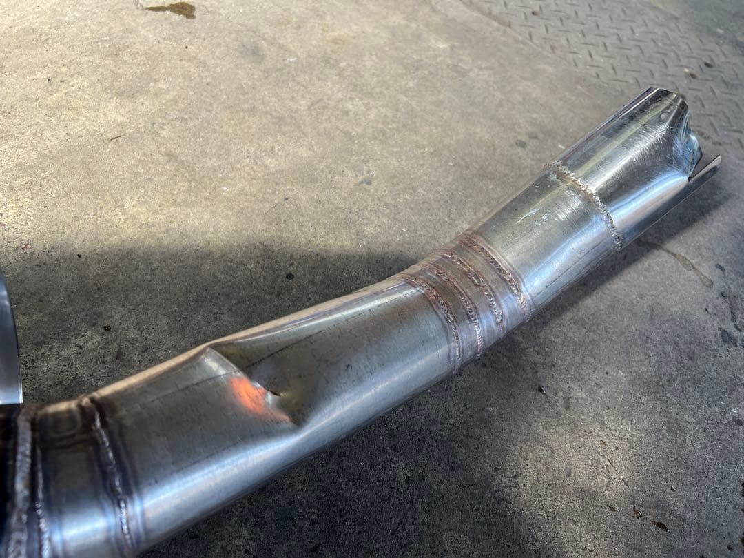 マツダ RX-8用か？ ジャンク品 ワンオフマフラー メーカー不明