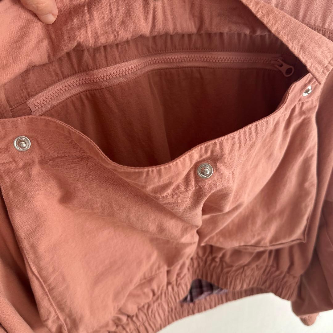 BOTT フード付きピンクアウター(コットン素材)