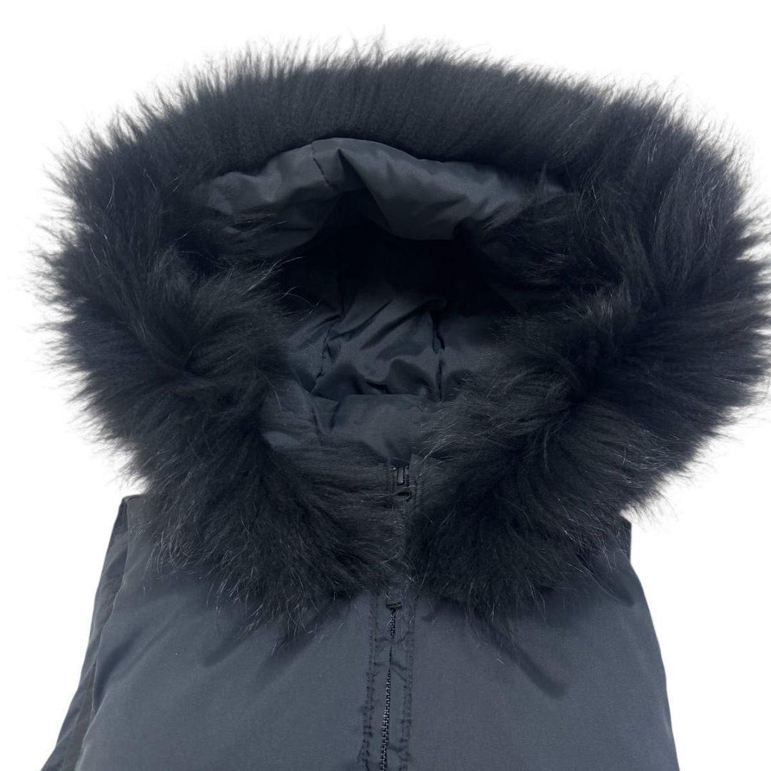 ダイアグラム　ダウンベスト　レッキス　ラビット　フード　脱着可能　ブラック　36