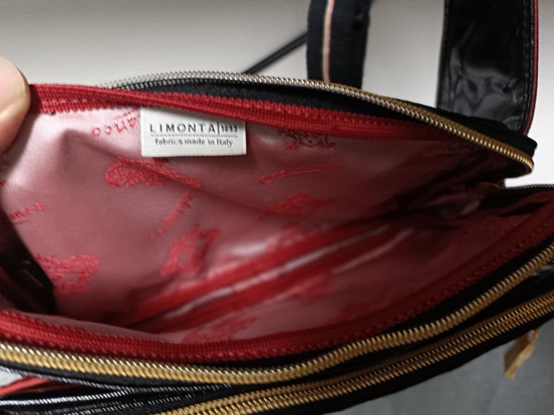 Orobianco LIMONTA 赤×黒 レザー メンズ ボディバッグ