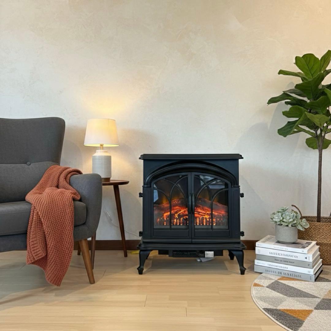 【美品】【値下げ不可】暖炉型　ワイド　ファンヒーター