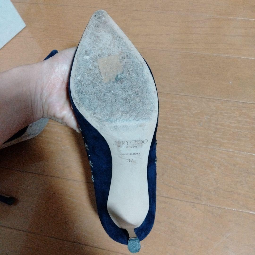 期間限定お値下げ☆ジミーチュウ　スタッズ付きネイビーパンプス