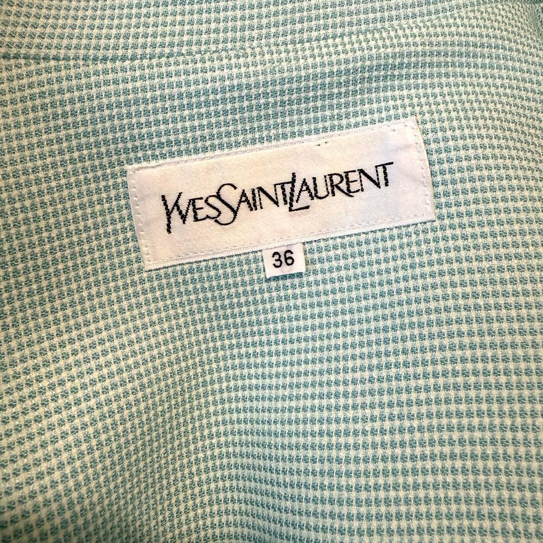 イヴ サンローラン ミントグリーン セットアップ ワンピース ジャケット