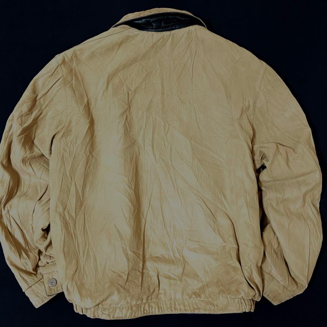 90s weather proofリバーシブル レザージャケット　黒　短丈