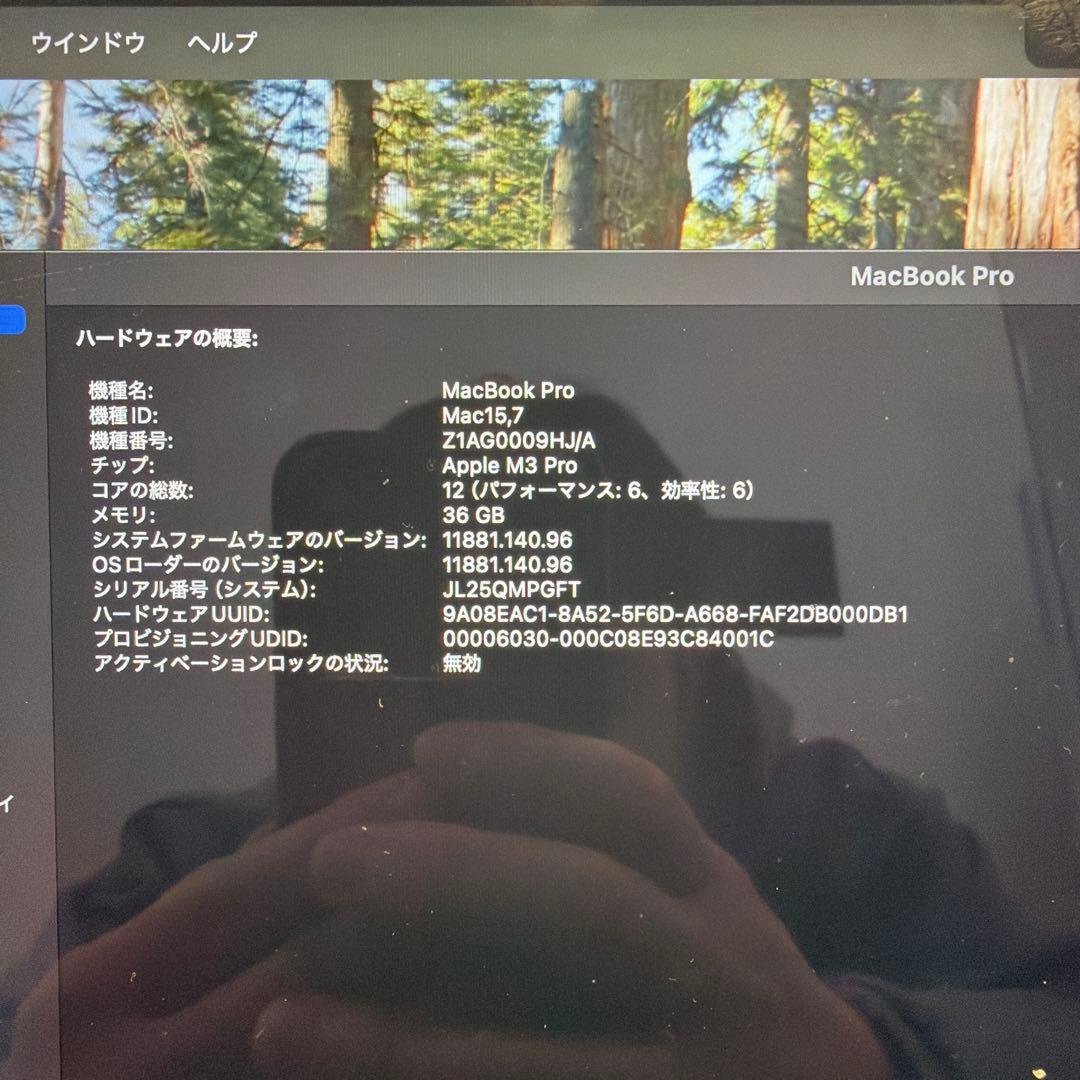 Apple MacBook Pro M3 メモリ36GB 12コア 16インチ