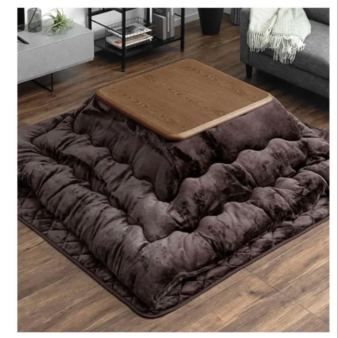 《新品/未使用》こたつ80㎝×80㎝　掛布団・敷布団　セット