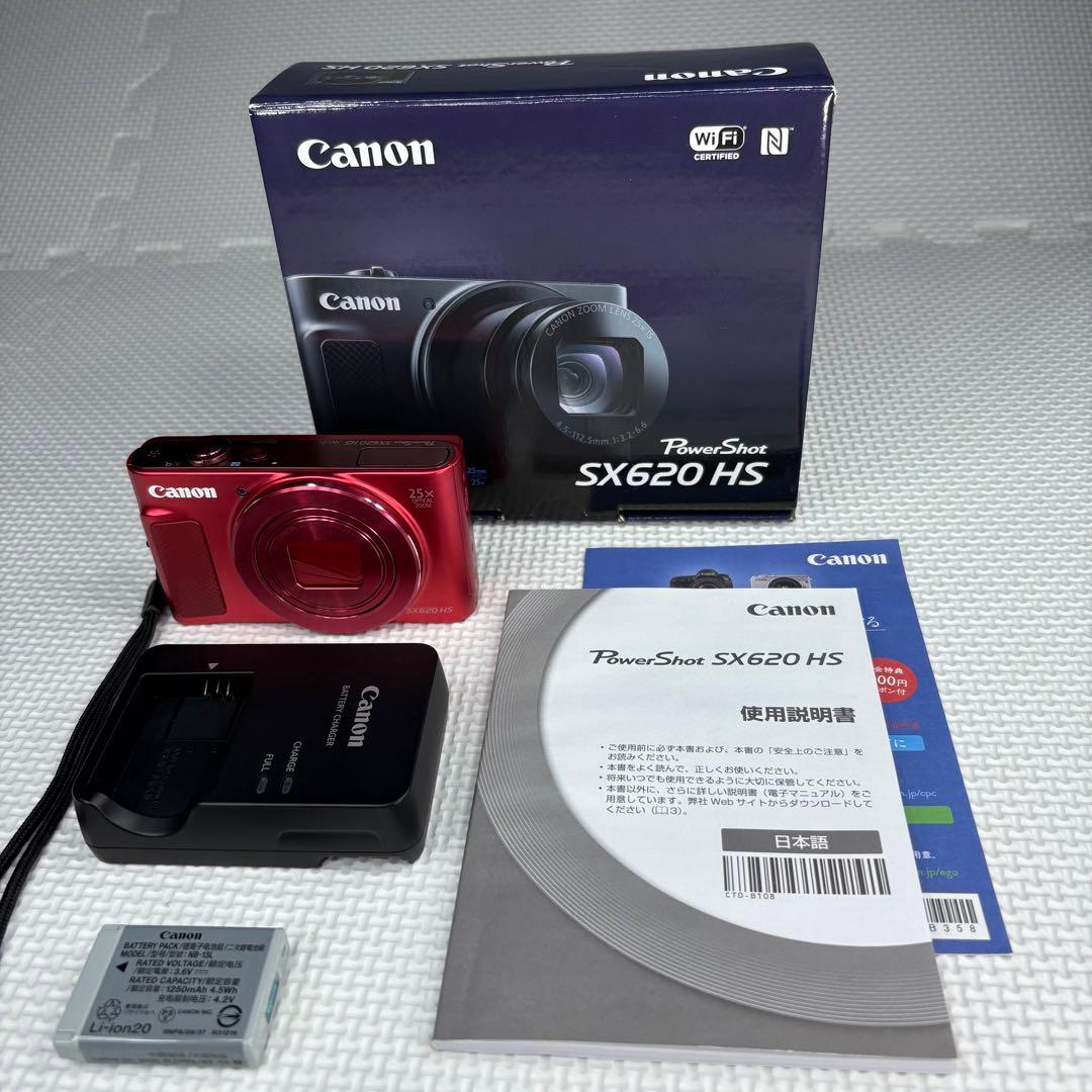 【新品級】Canon PowerShot SX620 HS レッド 25倍ズーム
