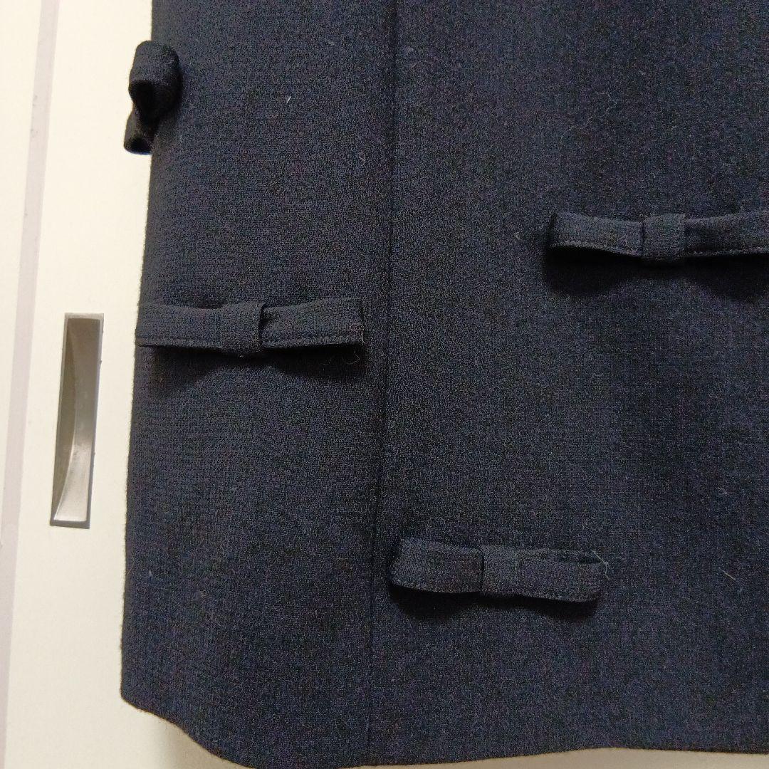 FOXEY 黒 ノースリーブ ひざ丈ワンピース