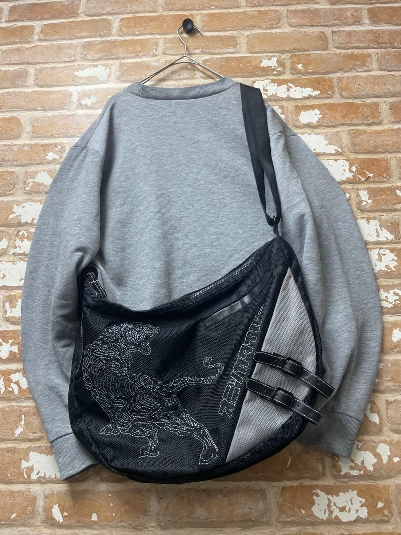 00s オニツカタイガー　ショルダーバック　メッセンジャーバック　黒　タイガー