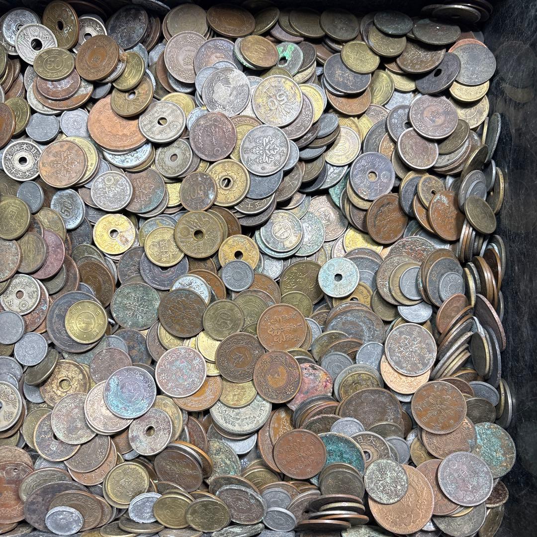 ⑥ジャンク古銭(アルミ無し)まとめ売り 約5kg 在庫処分品