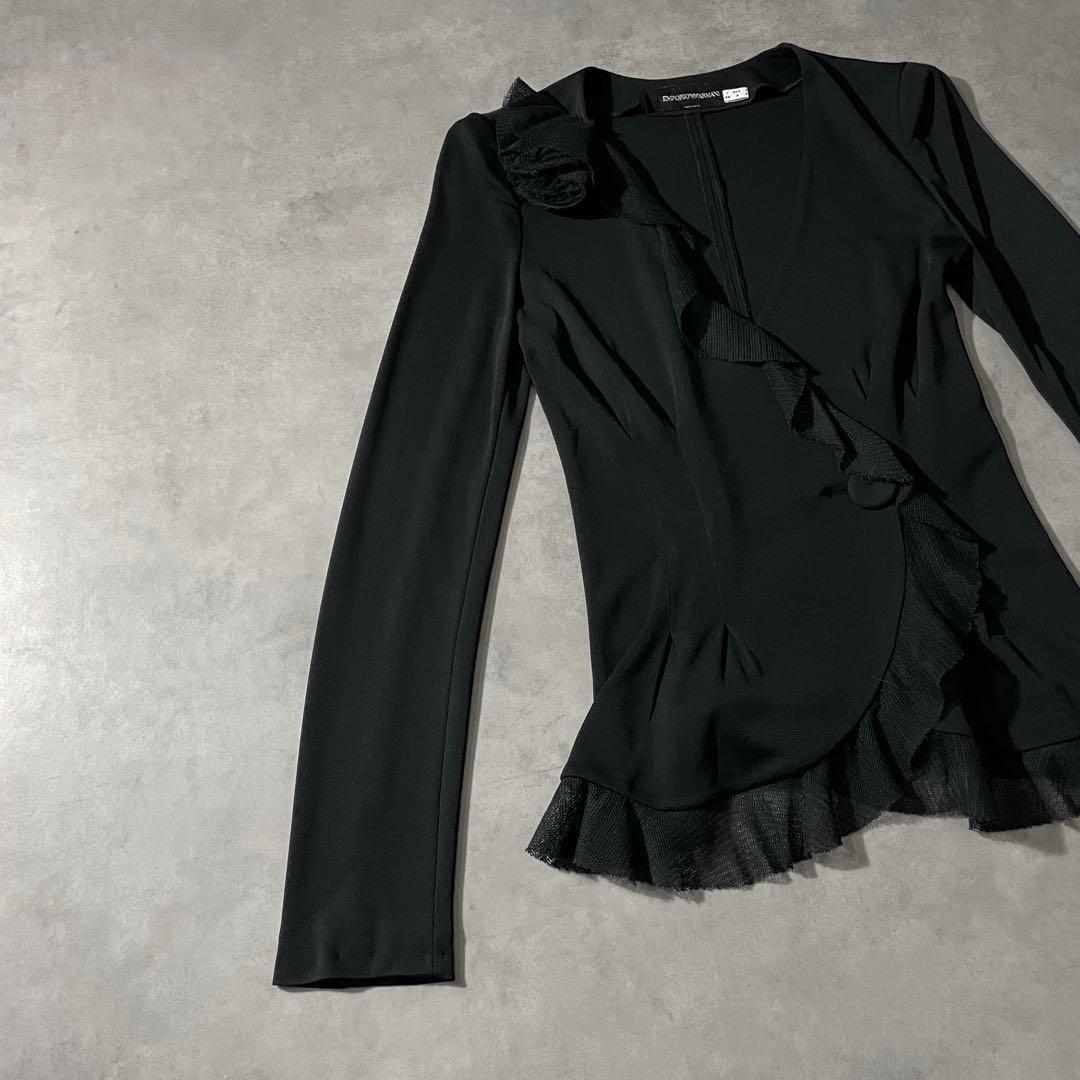 Emporio Armani sheer frills jacket イタリア製