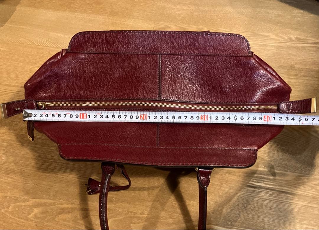 Tod’s 赤レザー ボストンバッグ 袋つき