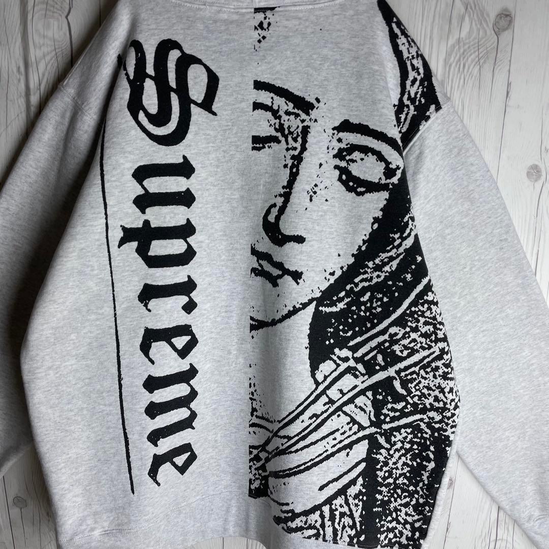 【即完売モデル】シュプリーム★ビック マリアプリント パーカーグレー