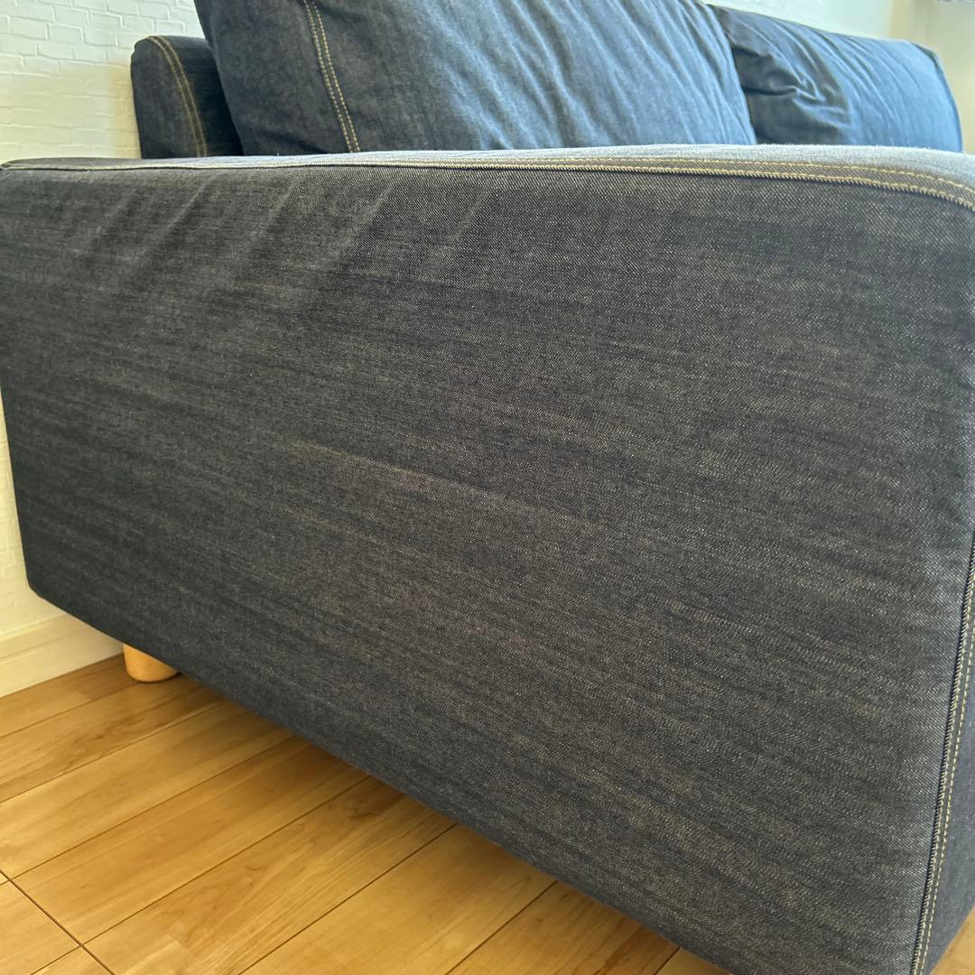 3人掛けソファー　デニム生地