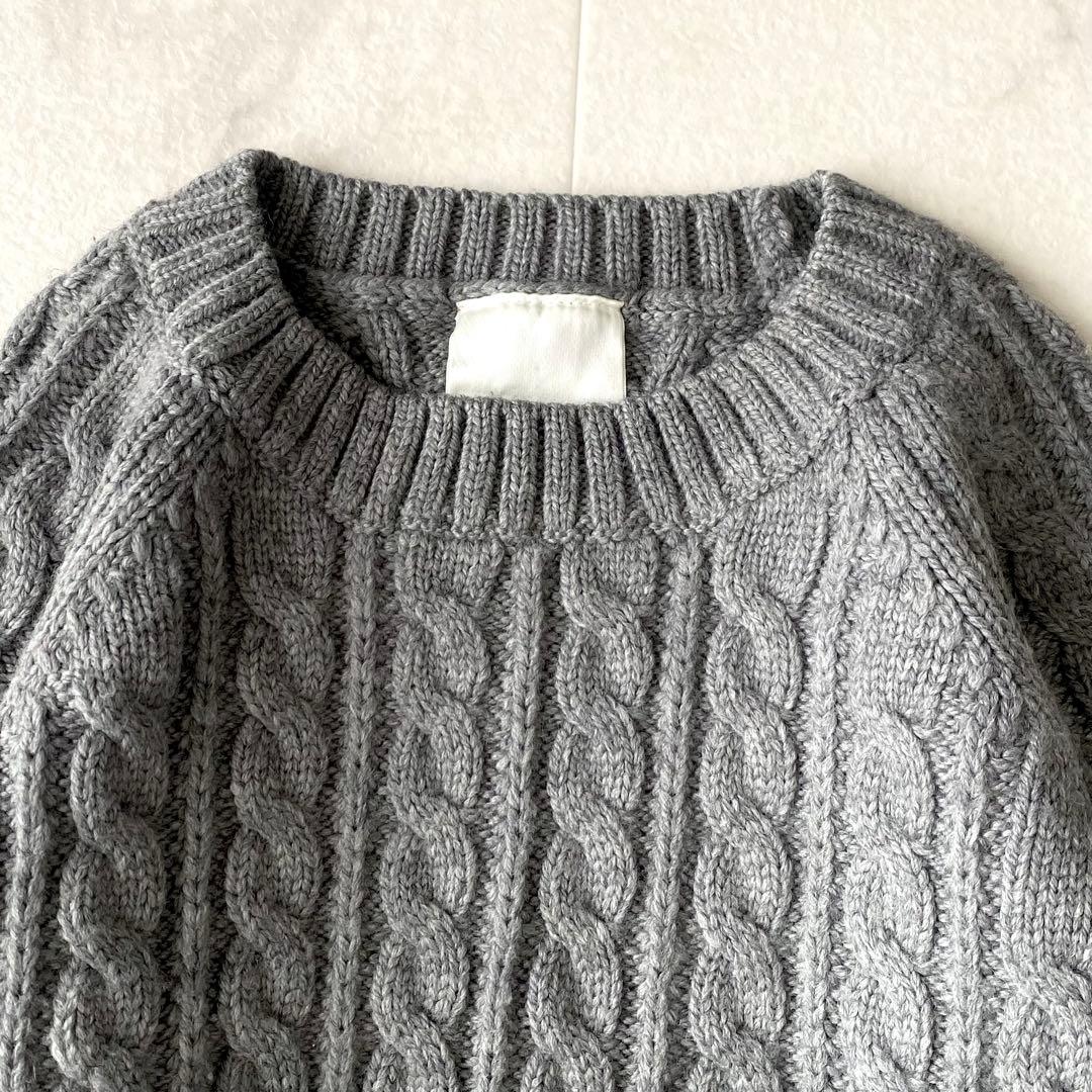 美品.定価3.2万☆ウィムガゼット ケーブル編み クルーネックニット