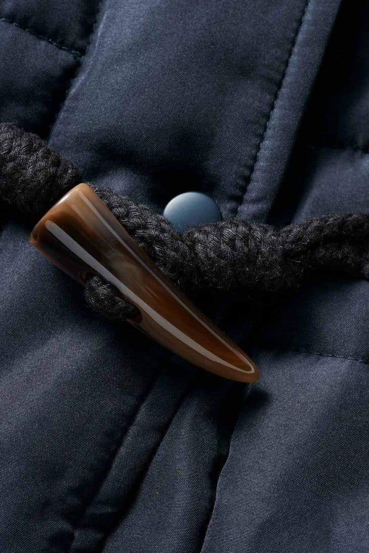 ★フェリシモ♪撥水ネイビーロングダッフルダウンコート★新品未使用