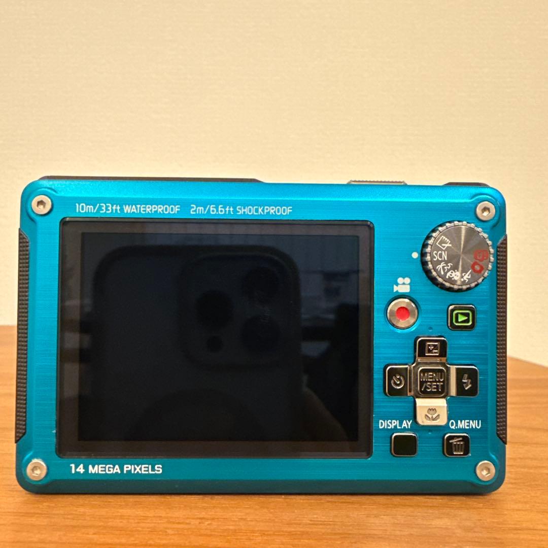 【美品】Panasonic DMC-FT2 ブルー　防水防塵カメラ