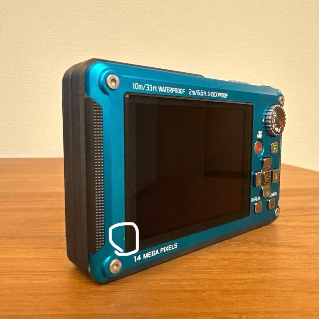 【美品】Panasonic DMC-FT2 ブルー　防水防塵カメラ