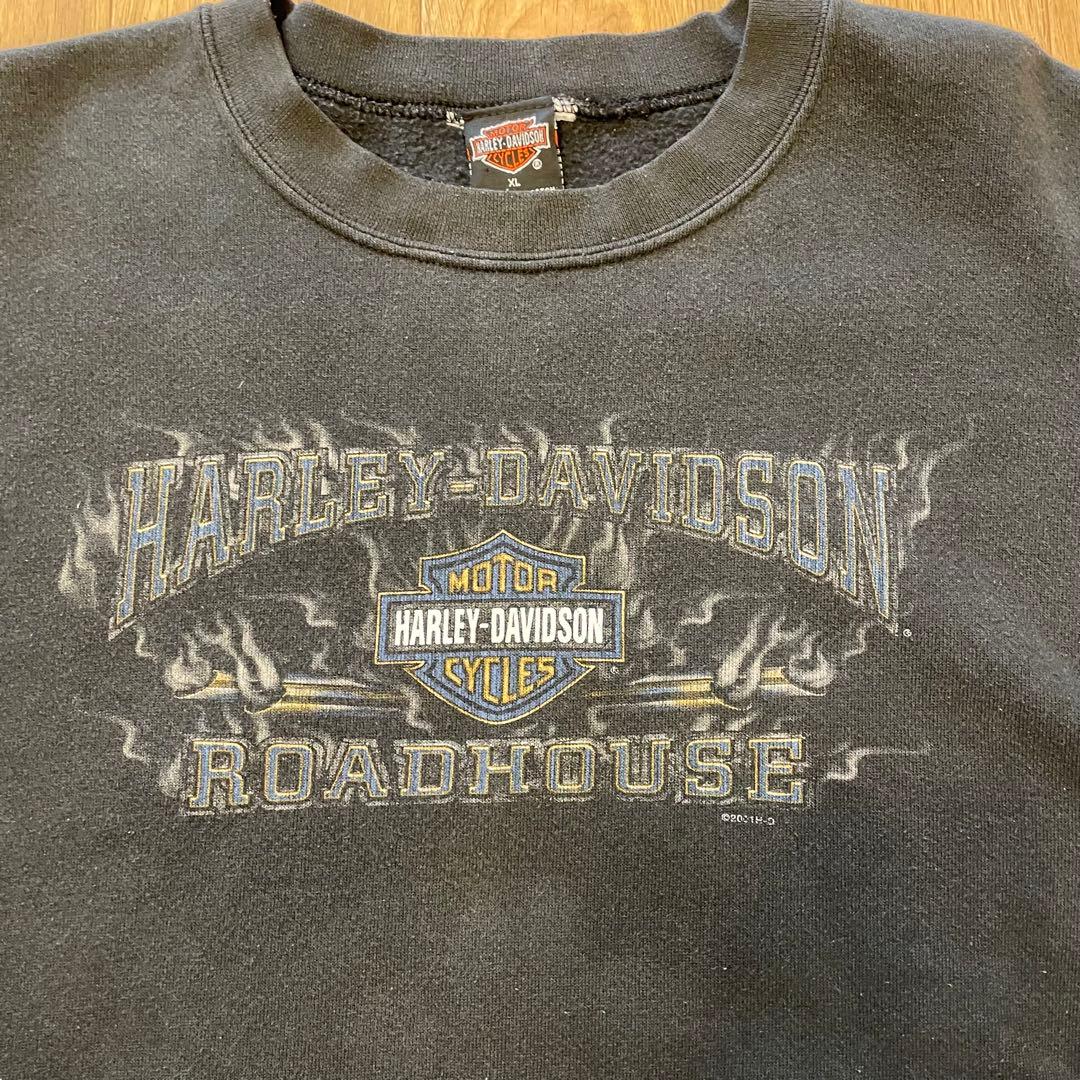 00's USA製 ハーレーダビッドソン スウェット 黒 XL