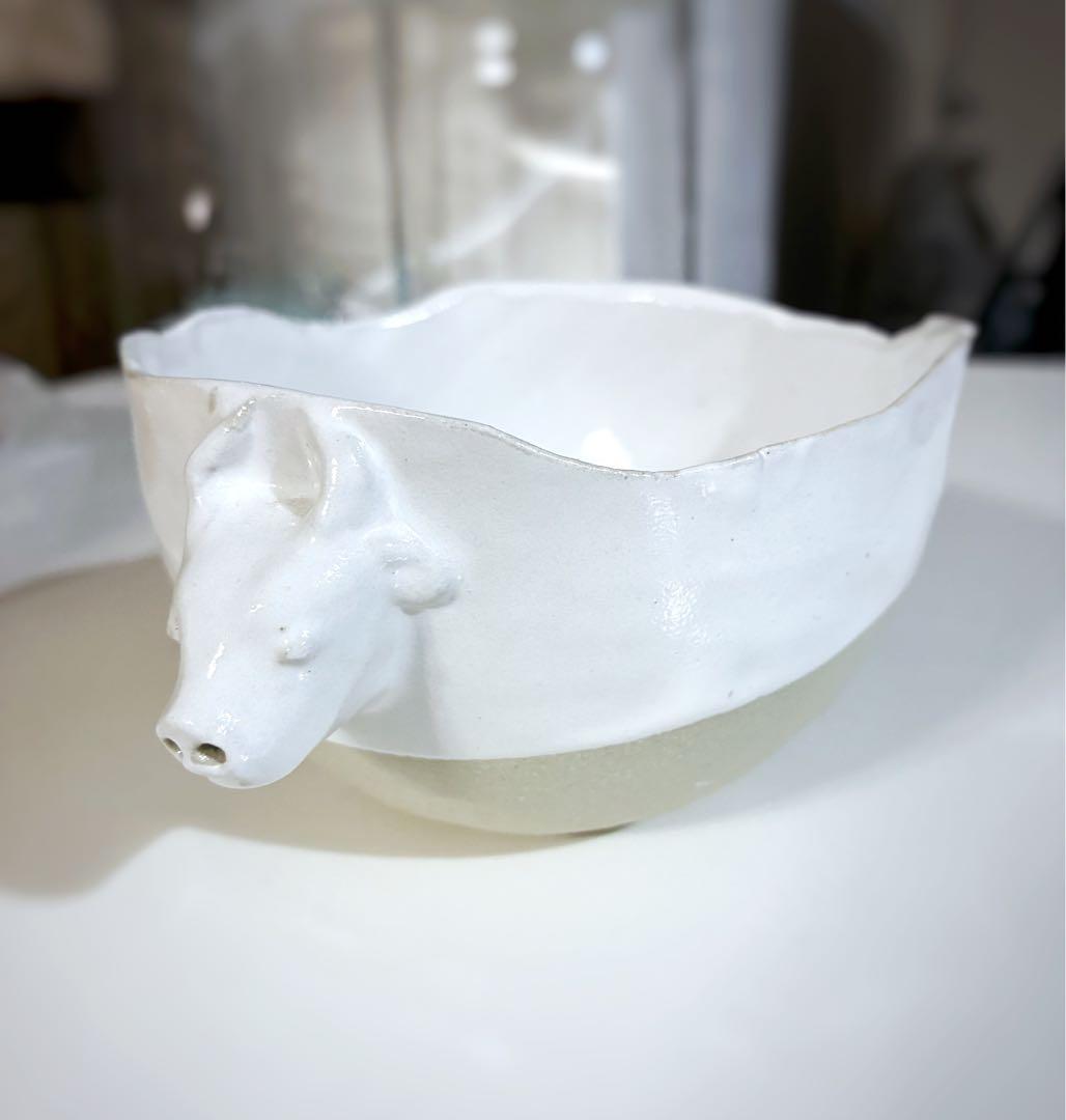 【みゆさま】ビルビラ birbira USHI 牛陶器ボウル フリーカップ