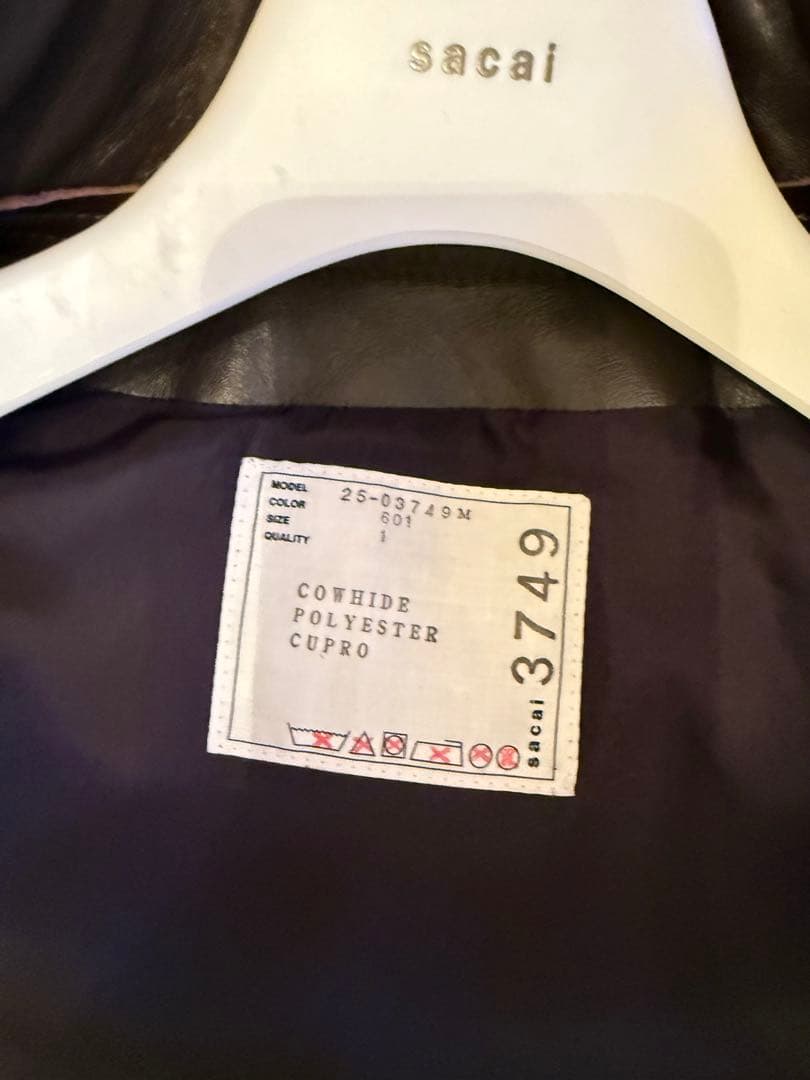 なひSacai 25AW Leather Jacket レザージャケット