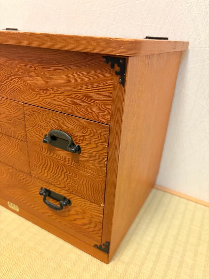 ソーイングボックス？小箪笥　小物入れ　世界遺産　屋久杉3段引出　工芸品　さつま印