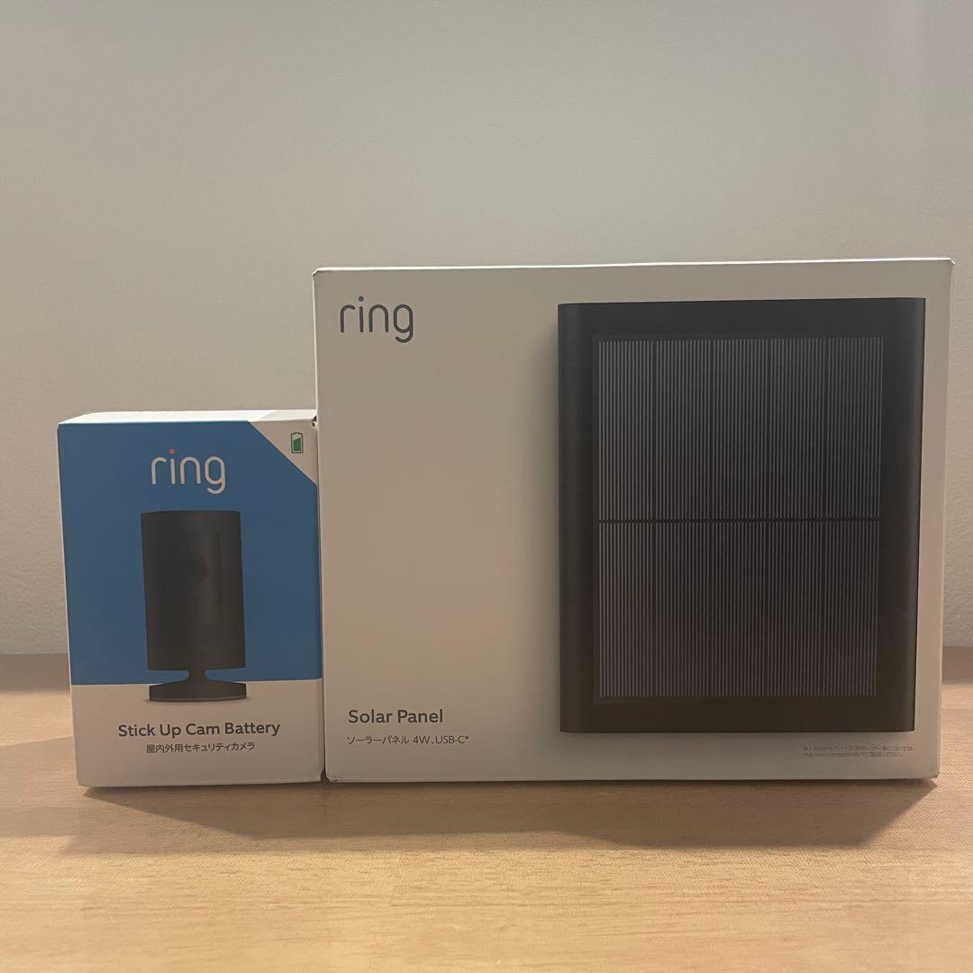 防犯カメラ Ring Stick Up Cam Battery + Solar Panel