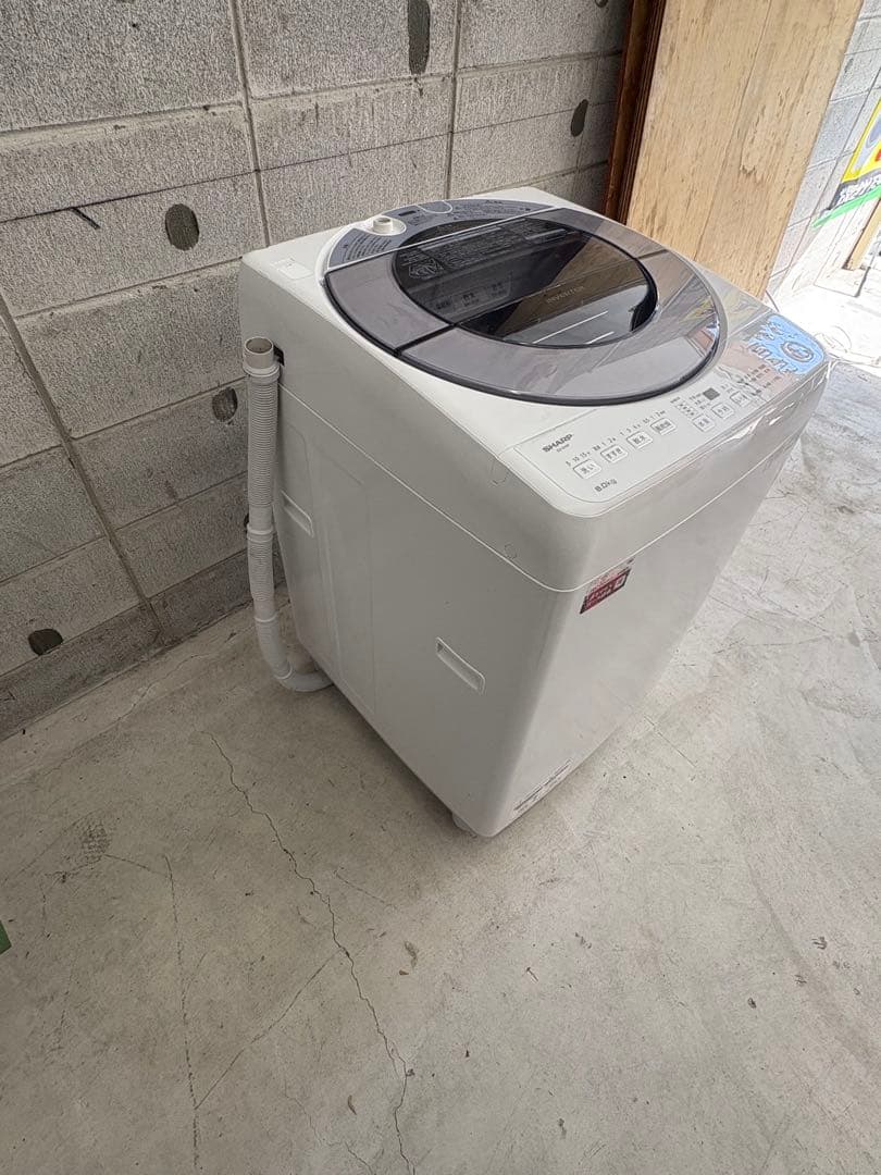 配送設置まで/シャープ2022年/大容量8㎏/分解洗浄商品