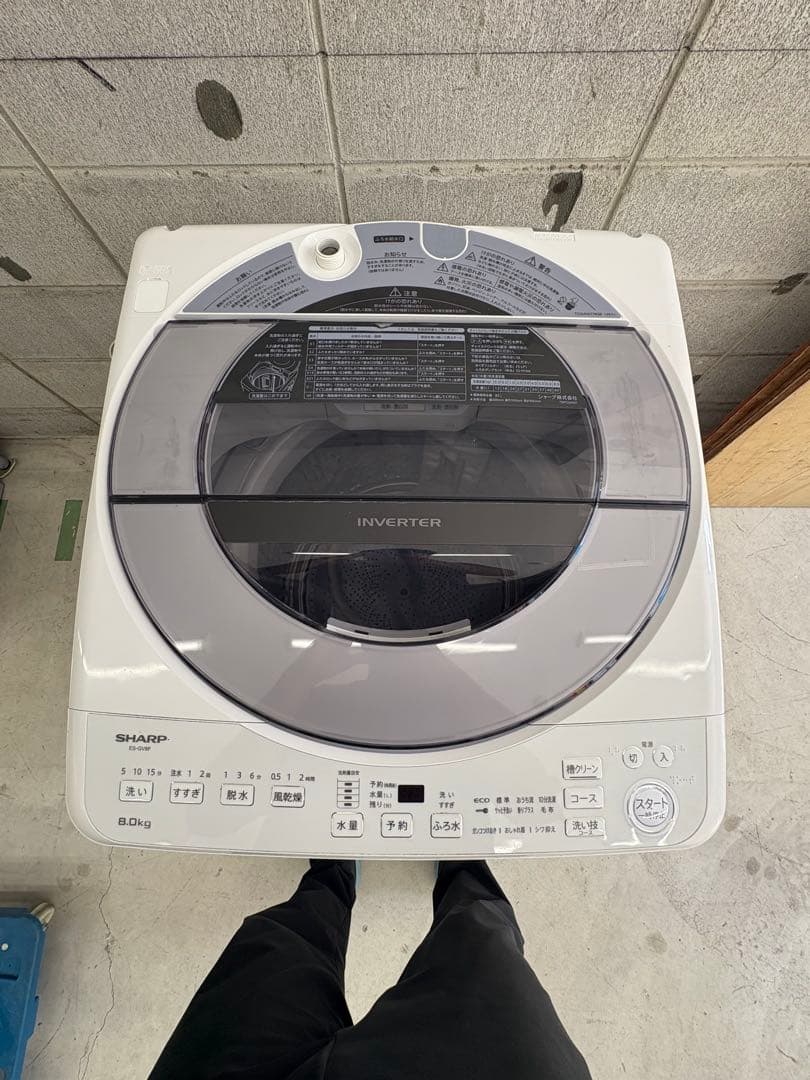 配送設置まで/シャープ2022年/大容量8㎏/分解洗浄商品