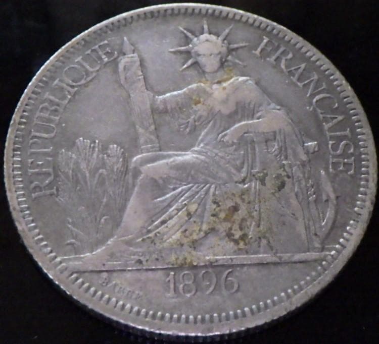 フランス領インドシナ ピアストル銀貨 【銀貨保証】アンティークM24080802
