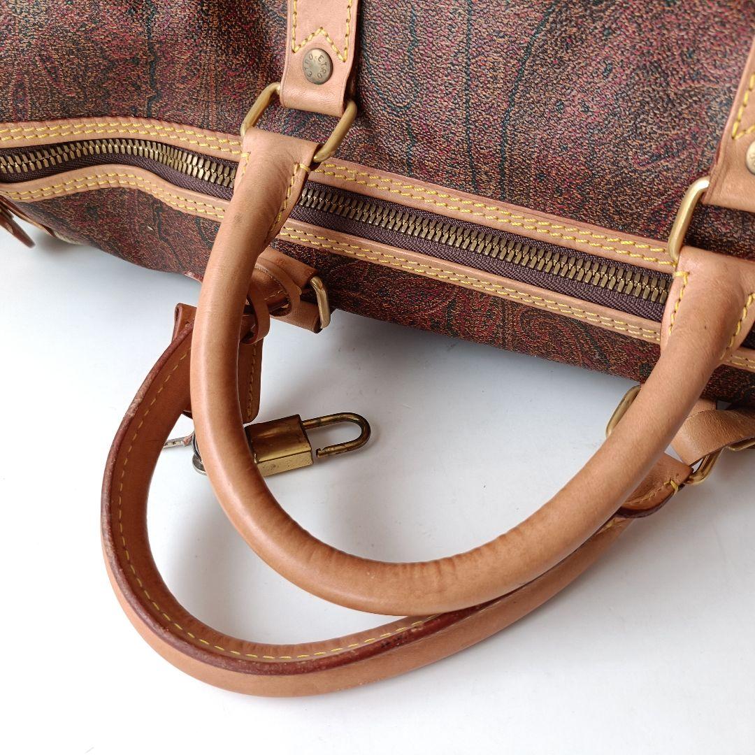 ETRO エトロ ペイズリー柄 2way ボストンバッグ（南京錠・ストラップ付）
