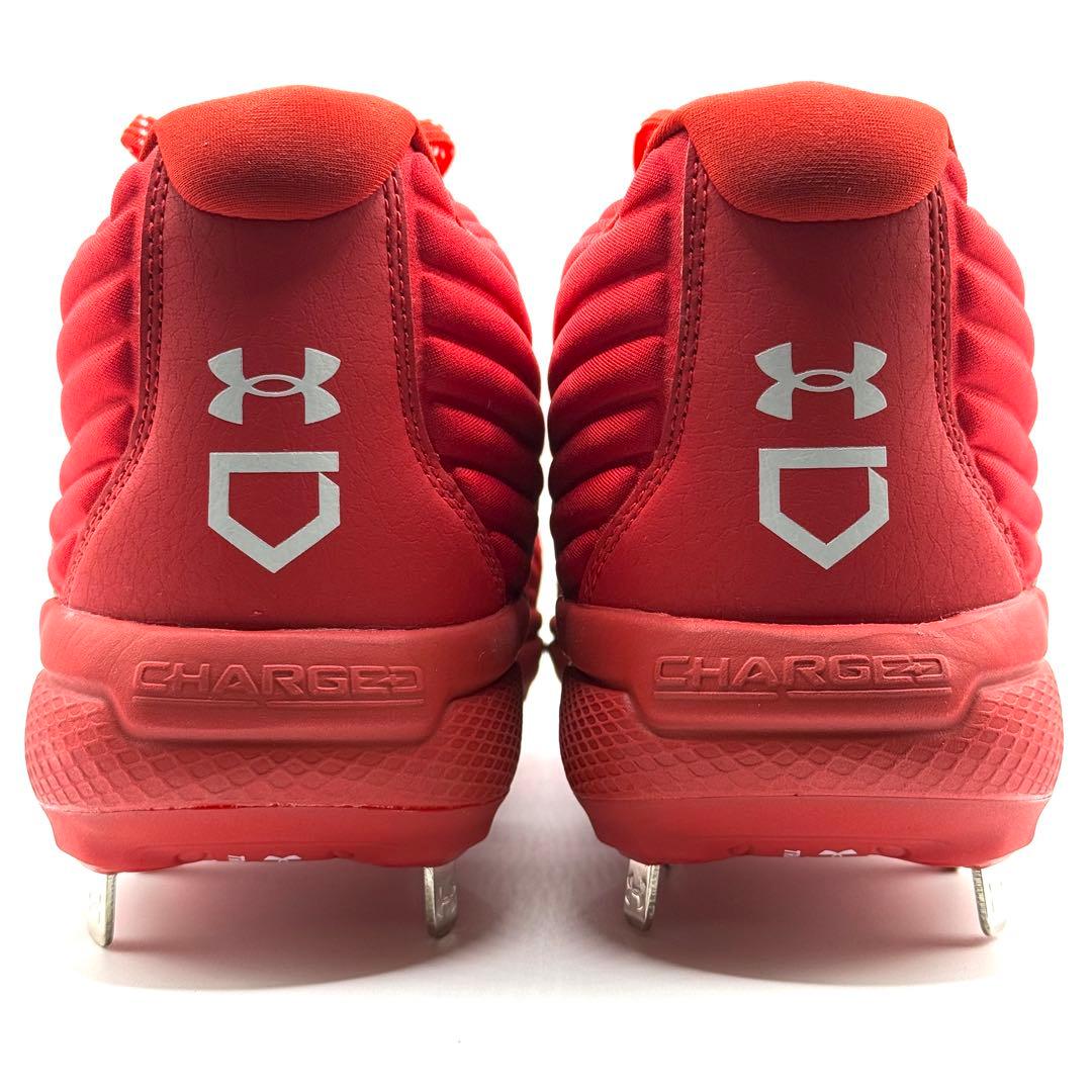 ド*ー様 【新品】アンダーアーマー UA 野球 スパイクシューズ メンズ 赤 2