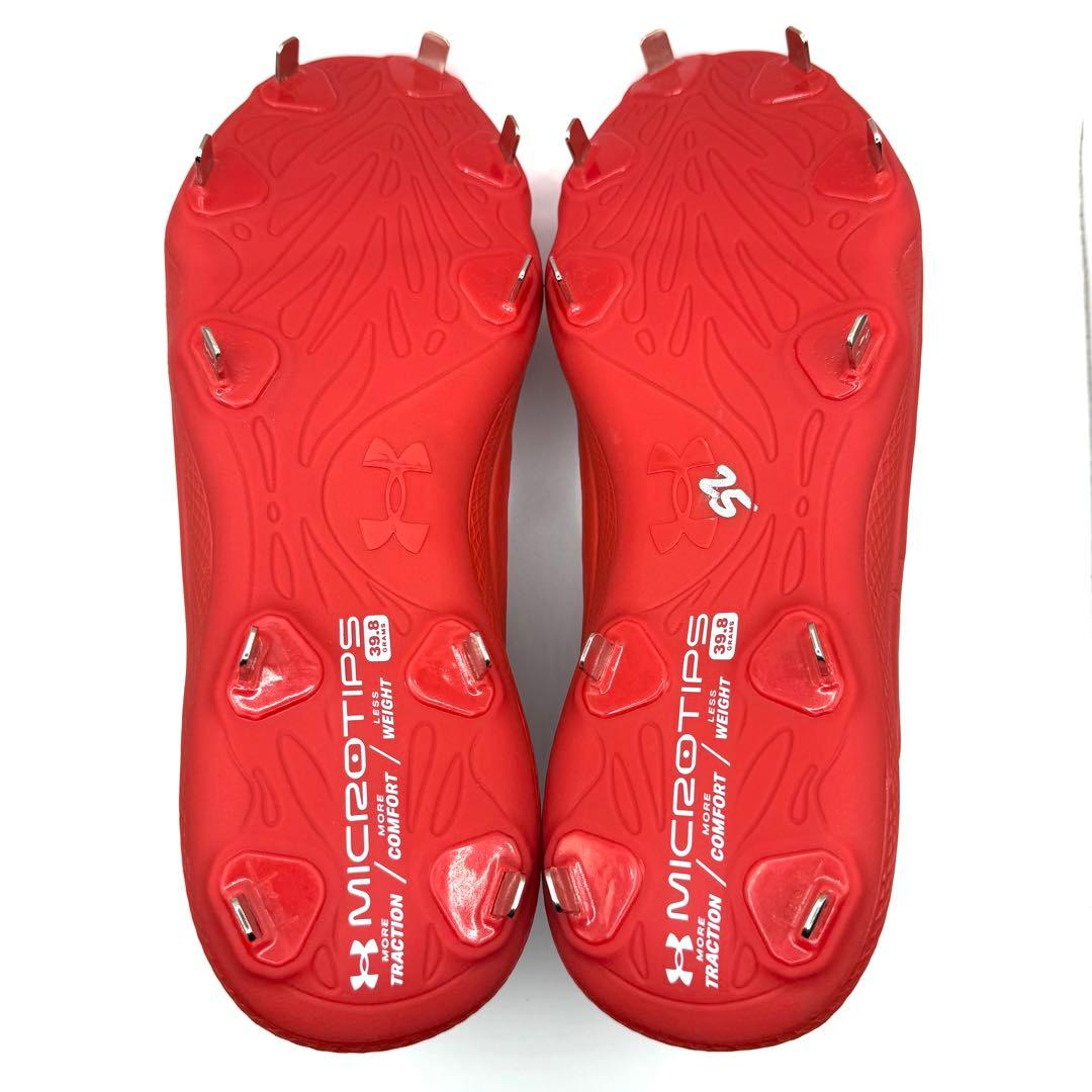 ド*ー様 【新品】アンダーアーマー UA 野球 スパイクシューズ メンズ 赤 2