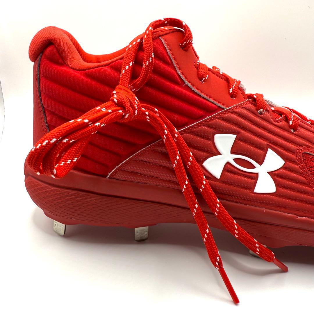 ド*ー様 【新品】アンダーアーマー UA 野球 スパイクシューズ メンズ 赤 2