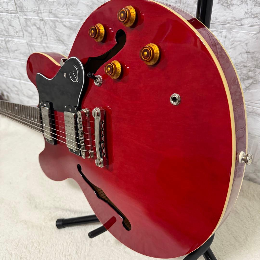 美品　Epiphone エピフォン Dot CH セミアコ エレキギター ケース