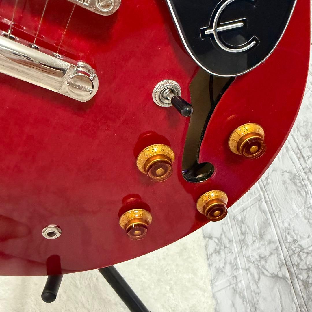 美品　Epiphone エピフォン Dot CH セミアコ エレキギター ケース