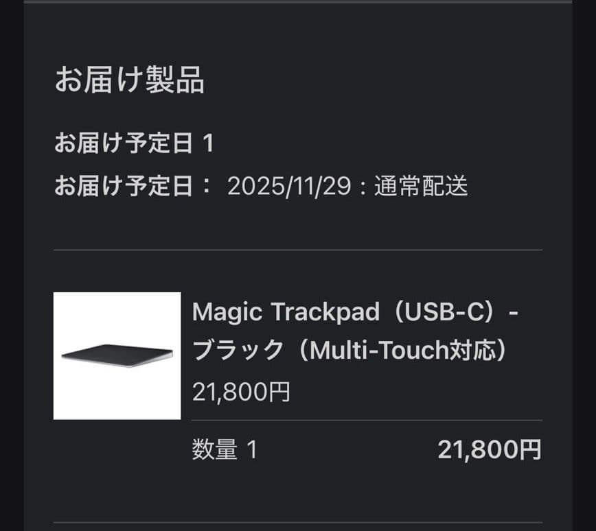 【極美品】Magic Trackpad（USB‑C） ブラック　Apple 純正
